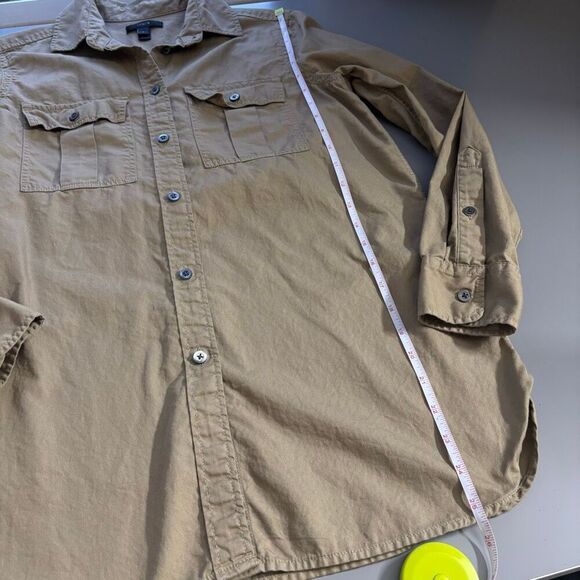 J. Crew utility shirt olive green button button down long sleeve top - Picture 8 of 9